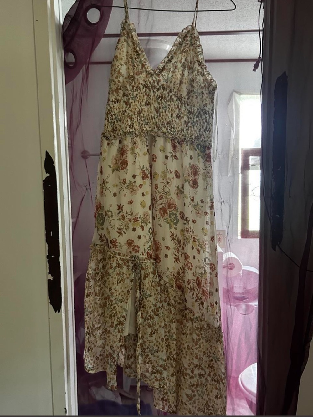 Miss Me Ruffle Slit Maxi Dress